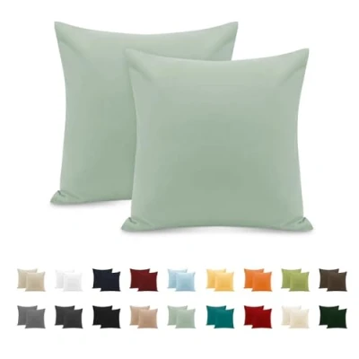 Afbeelding van Kussensloop, 100% katoen, 65 x cm, 2 stuks, rechthoekig, Puro, jersey, 120 g/m², kussensloop duurzaam en hypoallergeen, aqua groen