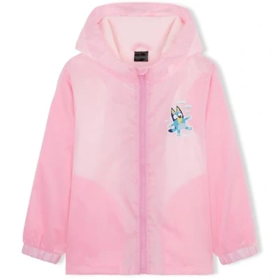 Afbeelding van BlueY Regenjas voor meisjes, fleecevoering, regenkleding met capuchon, waterdicht, Roze