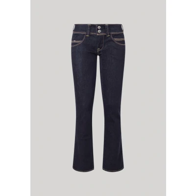 Afbeelding van Pepe Jeans Venus Straight leg jeans, Dames, Maat: 26x34, Rinsed denim