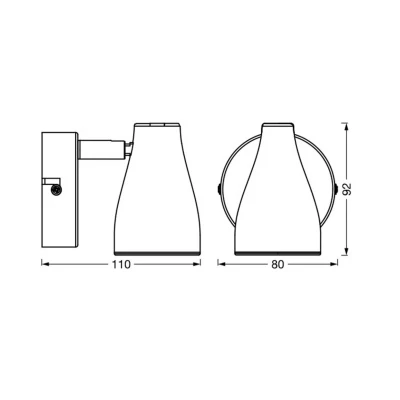 Afbeelding van LEDVANCE LED SPOT PEAR plafondmontagespot, sw, 4,3W, 840lm