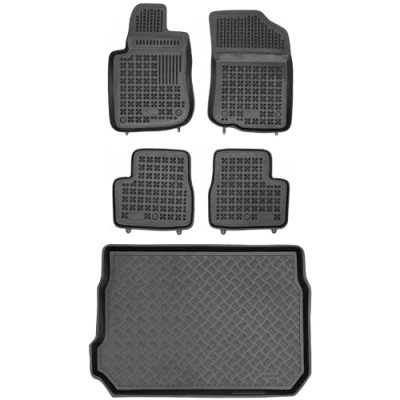 Afbeelding van M MOTOS Rubberen vloermat en kofferbakmat van PE kunststof voor Peugeot 2008 I 2013 2019 Verbeter je reiscomfort met de antislip automat