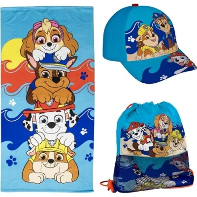 Afbeelding van Strandhanddoek The Paw Patrol Blauw 20 x 35 4 cm 3 Onderdelen