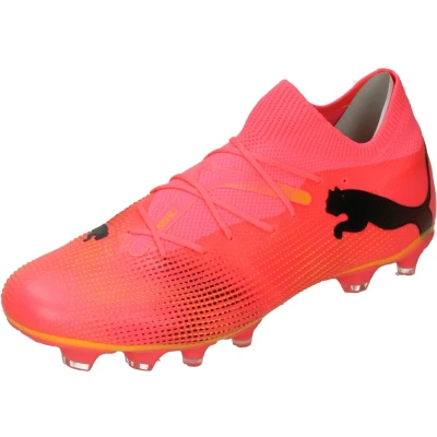Afbeelding van Puma Future 7 Match FG/AG Voetbalschoenen met kunststof noppen, Heren, Maat: 44.5, Sunset glow/black/sun stream Textiel/ synthetisch