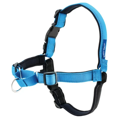 Afbeelding van Petsafe Easy Walk Deluxe Harness Blauw&amp;Zwart Hondenopvoeding Medium/Large
