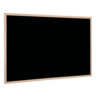 Image de Bi Office, Tableau noir basique avec cadre en pin 90 x 60 cm