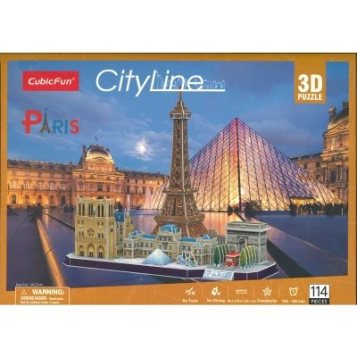 Afbeelding van Cubic Fun 3D Puzzel City Line Parijs 1 stuk