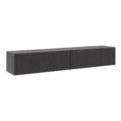 Afbeelding van Selsey NOLIE TV meubel hangend 175 cm Portland Esdoorn Zwart
