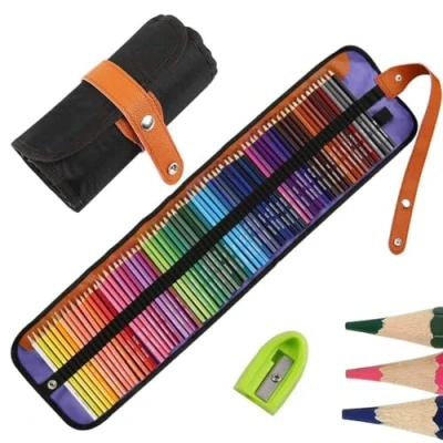 Afbeelding van Nakeey Kleurpotlodenset, 72 stuks, voor professionele kleurcombinatie, schilderen en schetsen, kleurboeken volwassenen, scholieren kinderen