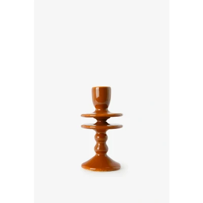 Afbeelding van Oranje Ruffle Kandelaar Large