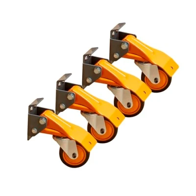 Afbeelding van Bora 4 robuuste werkkisten voor Workshop Mobility; Swivel, Locking 155 lb non marking rubber 3 inch; totale capaciteit 620 lb; metalen hendel braking, PM 950