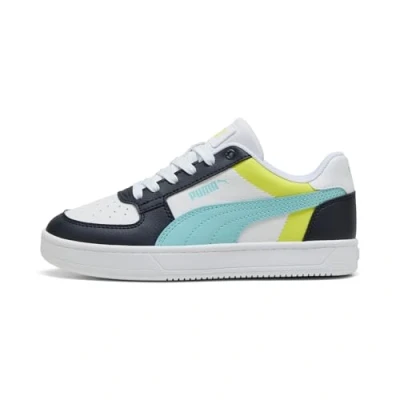 Afbeelding van Puma Caven 2.0 Block Jr Sneakers, uniseks, kinderen, White Safe Lake New Navy