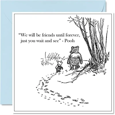 Afbeelding van Winnie de Poeh verjaardagskaarten voor mannen en vrouwen My Favourite Day schattige verjaardagskaart mama, papa, zus, broer, dochter, oom, tante, opa, 145 mm x