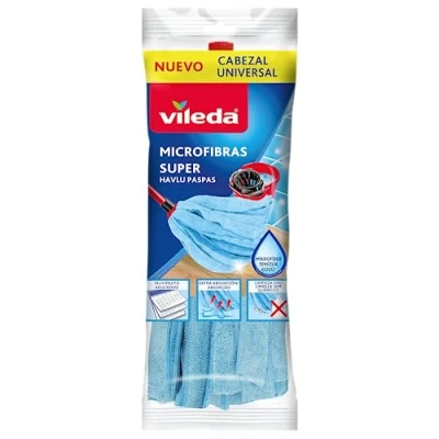 Afbeelding van Microvezel Zwabber Vileda Blauw Voor op de grond