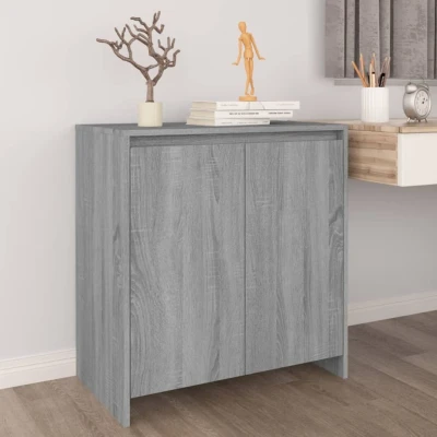 Afbeelding van Dressoir 70x41x75 cm bewerkt hout grijs sonoma eikenkleurig