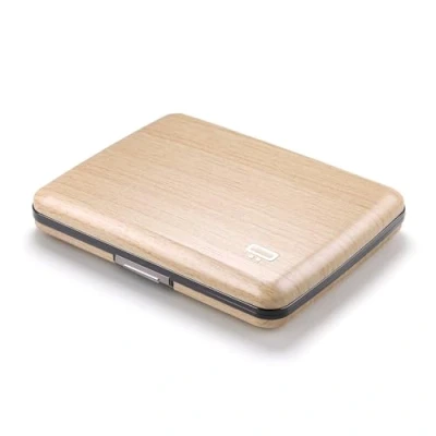 Afbeelding van Ögon Designs V2 Smart Case Large aluminium portemonnee RFID blokkerende kaarthouder Maximaal 10 kaarten en bankbiljetten (Bamboo)