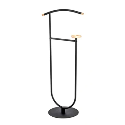Afbeelding van HAKU Möbel beuken, zwart, massief hout, metaal Afmeting: L 45 cm x H 115 D 34 cm, Stijl: Modern