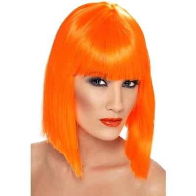 Afbeelding van Smiffys Glam Neon Pruik Oranje