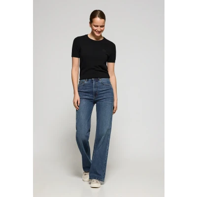Afbeelding van Polo Club Dames Denim Blauwe Wide Leg Jeans Jana 44