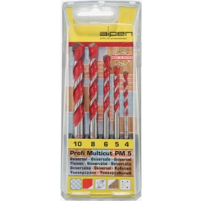 Afbeelding van Alpen MultiCut 100705100 Carbide Multifunctionele boorset 5 delig 4 mm, 6 8 10 mm Cilinderschacht 1 set(s)