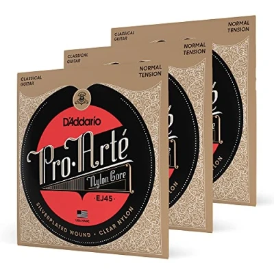Afbeelding van D&#039;Addario EJ45 3D 3 sets snaren Klassieke Gitaar Normal Tension in Pack