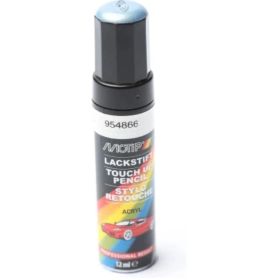 Afbeelding van Motip Auto Lakstift Blauw Metallic 12ml 954866 Originele autokleur codes Voor steenslag en krassen