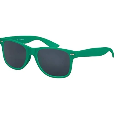 Afbeelding van Nerd zonnebril UV400 CAT 3 CE rubber retro stijl uniseks vintage bril met veerscharnier voor vrouwen mannen (verschillend)