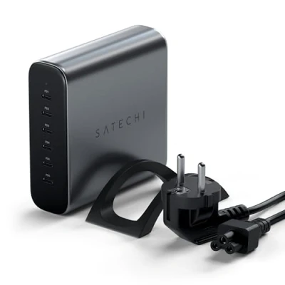 Afbeelding van Satechi 200W Type C 6 Port PD GaN Charger grey ST C200GM EU