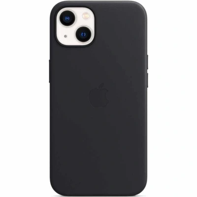Afbeelding van Apple MagSafe Leren Back Cover Zwart iPhone 13