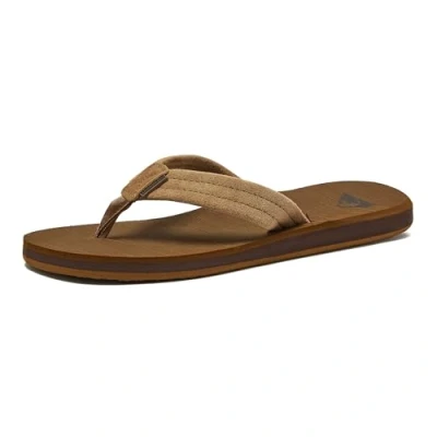 Afbeelding van Quiksilver Carver Suede heren teenslippers, Bruin