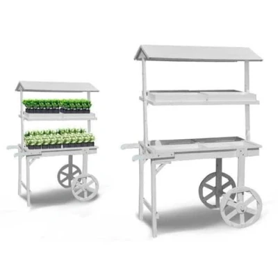 Afbeelding van Standaard voor bloempot met wielen Ibergarden WP15014 W Hout 121 x 171 59 cm