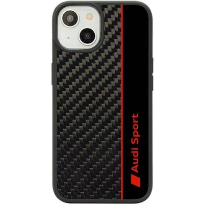 Afbeelding van Audi Sport Carbon Fiber Back Case Geschikt voor Apple iPhone 14 (6.1&quot;) Zwart