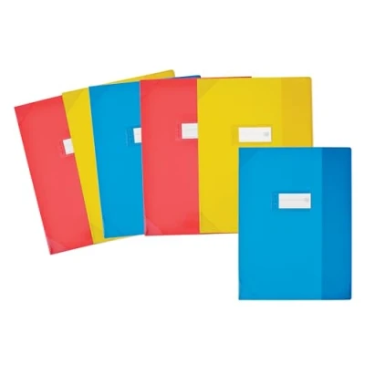 Afbeelding van OXFORD Lot de 6 Protège cahiers 24x32cm, Haute qualité, Couleurs Assorties