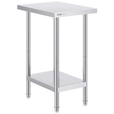 Image de VEVOR Table de Travail Inox Préparation 61x45,7x86,4 cm pour Cuisine