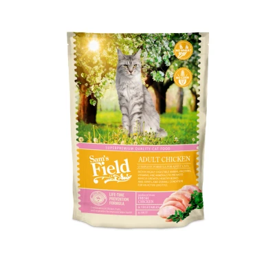 Afbeelding van Sam&#039;s Field Cat Adult Kip Kattenvoer 400 g
