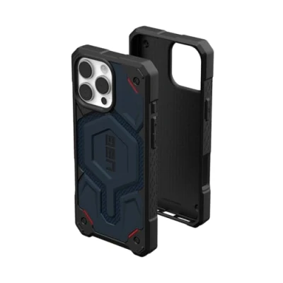 Afbeelding van Urban Armor Gear Monarch Pro Hoesje geschikt voor Apple iPhone 16 Max Compatibel met MagSafe Back Cover Kevlar Blauw