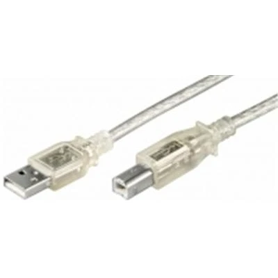 Image de CABLE A/B USB 2.0 HiSpeed (Mâle/Mâle) 1.80 m TRANSPARENT