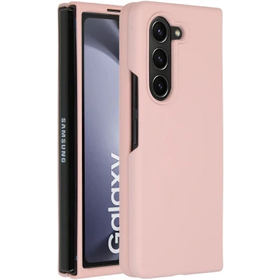 Afbeelding van Accezz Hoesje Geschikt voor Samsung Galaxy Z Fold 5 Siliconen Liquid Silicone Backcover Roze