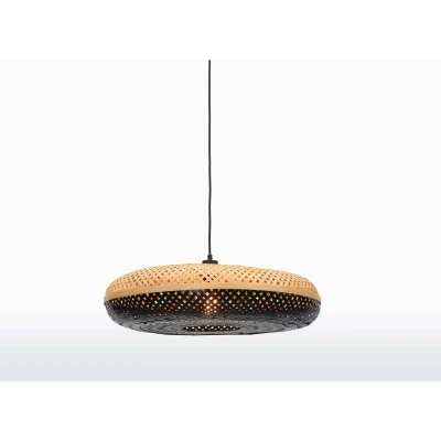 Afbeelding van GOOD&amp;MOJO Hanglamp Palawan Bamboe/Zwart Ø60cm Bruin