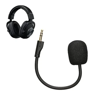 Afbeelding van kwmobile microfoon voor gaming headset geschikt Logitech G Pro X 10 cm In zwart