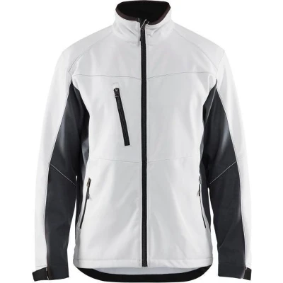 Afbeelding van Blaklader Softshell Jack 4950 2516 Wit/Donkergrijs