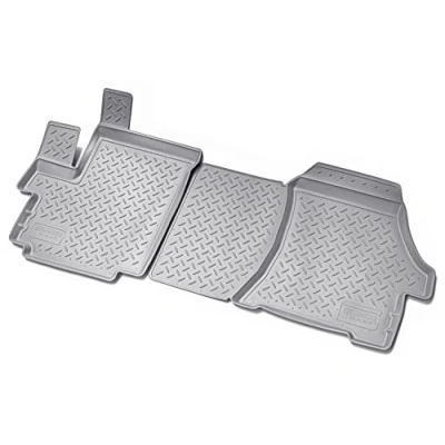 Afbeelding van 3D Rubberen vloermatten van Recambo geschikt voor Citroen Jumper Fiat Ducato vanaf 2006 Perfecte pasvorm Met rand Grijs