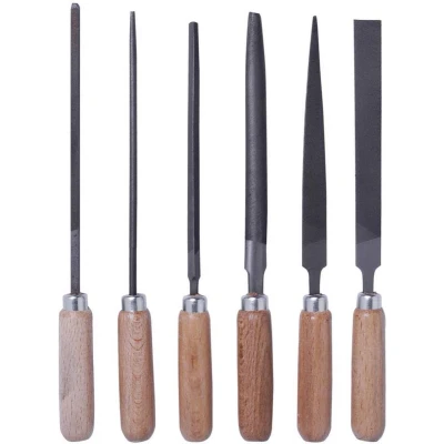 Afbeelding van Bernstein Tools for Electronics 5 240 Set sleutelvijlen met houten heft in etui 6 dlg. Lengte 100 mm 1 stuk(s)
