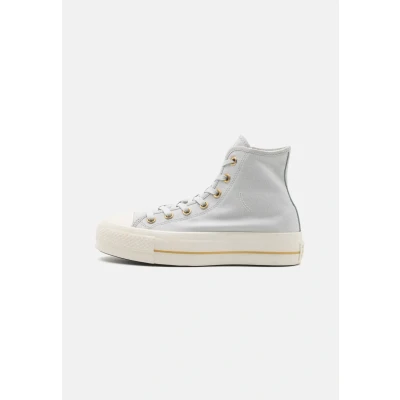 Afbeelding van Converse Chuck Taylor ALL STAR LIFT Platform Tailored Lines Sneakers hoog, Dames, Maat: 36, Barely grey/egret/gold Textiel