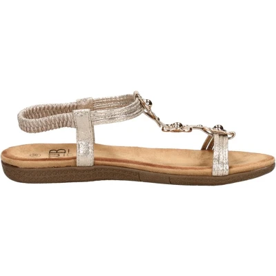 Afbeelding van Sub55 Comfortabel Sandalen Plat Goudkleur Maat 43