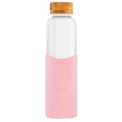 Afbeelding van Neon Kactus Pink Flamingo Glass Water Bottle 550ml