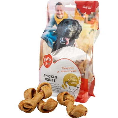 Afbeelding van Duvoplus Hondensnack Hond Chew! Kip Benen M 12cm 8pcs / 340g 8st
