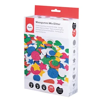 Afbeelding van Rayher 30237999 vormen van schuimrubber met pailletten, 360 stuks