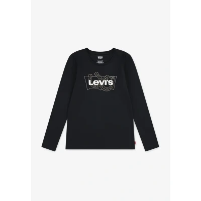 Afbeelding van Levi&#039;s Batwing T shirt met lange mouwen voor tieners Girl&#039;s 12A Zwart / Jet Black