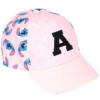 Afbeelding van Disney Stitch Personaliseerbare baseballpet voor meisjes met geborduurde letters, verstelbare snapback pet kinderen, 100% uv bescherming, zomervakantiepet, roze, maat, Roze