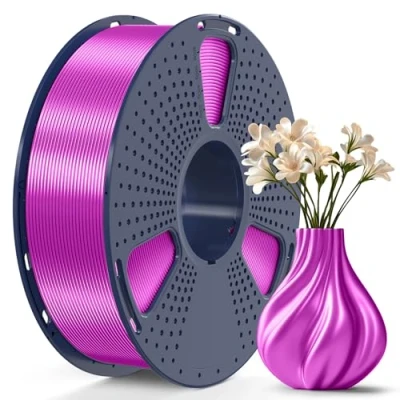 Afbeelding van SUNLU PLA Plus Shiny Silk 3D printerfilament 1,75 mm, PLA+ filament +/ 0,02 spoel 1 kg, voor FDM printers (violet)